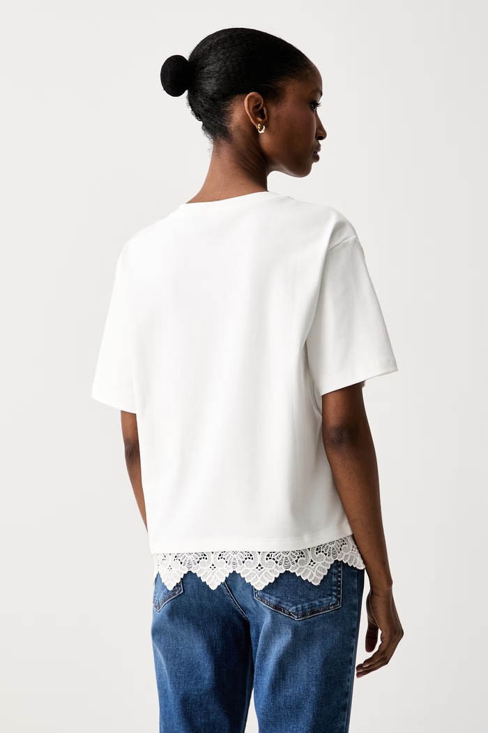 Odzież Weekend Max Mara T-shirt damski bawełniany WKDSALA 2625976051600 biały