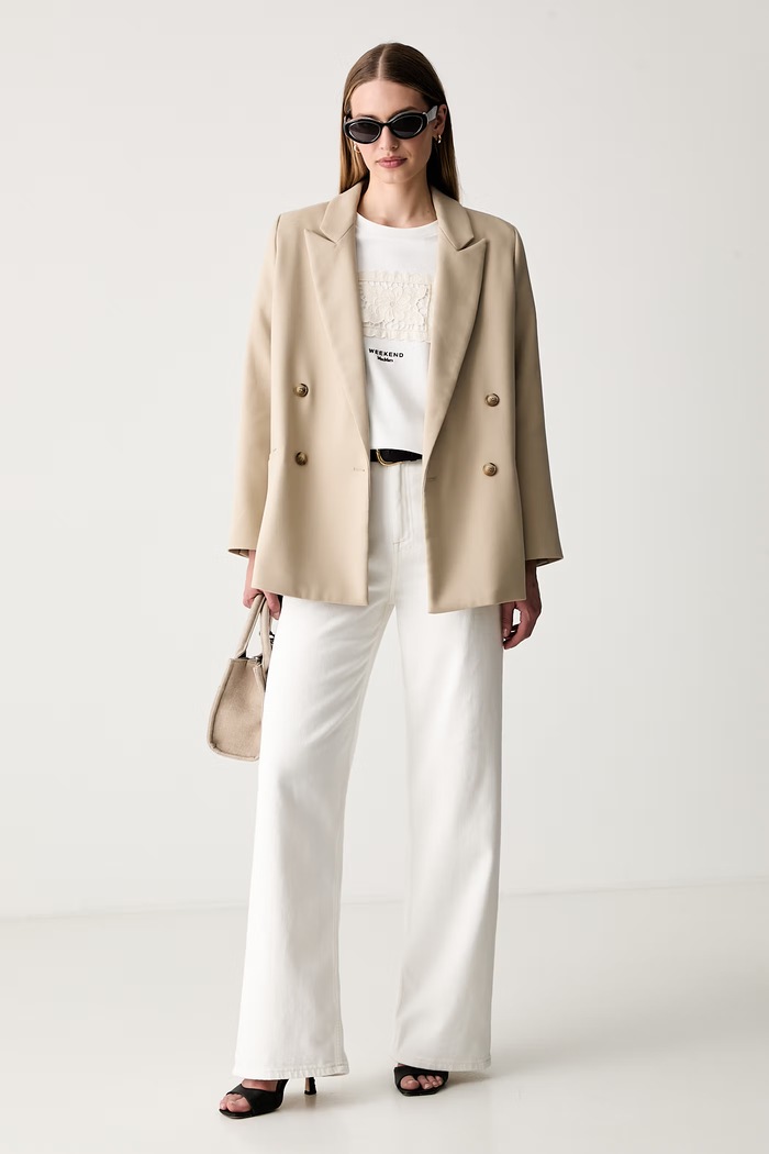Weekend Max Mara T-shirt damski bawełniany WKDSALA 2625976051600 biały AW26