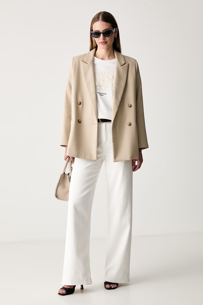 Weekend Max Mara T-shirt damski bawełniany WKDSALA 2625976051600 biały AW26