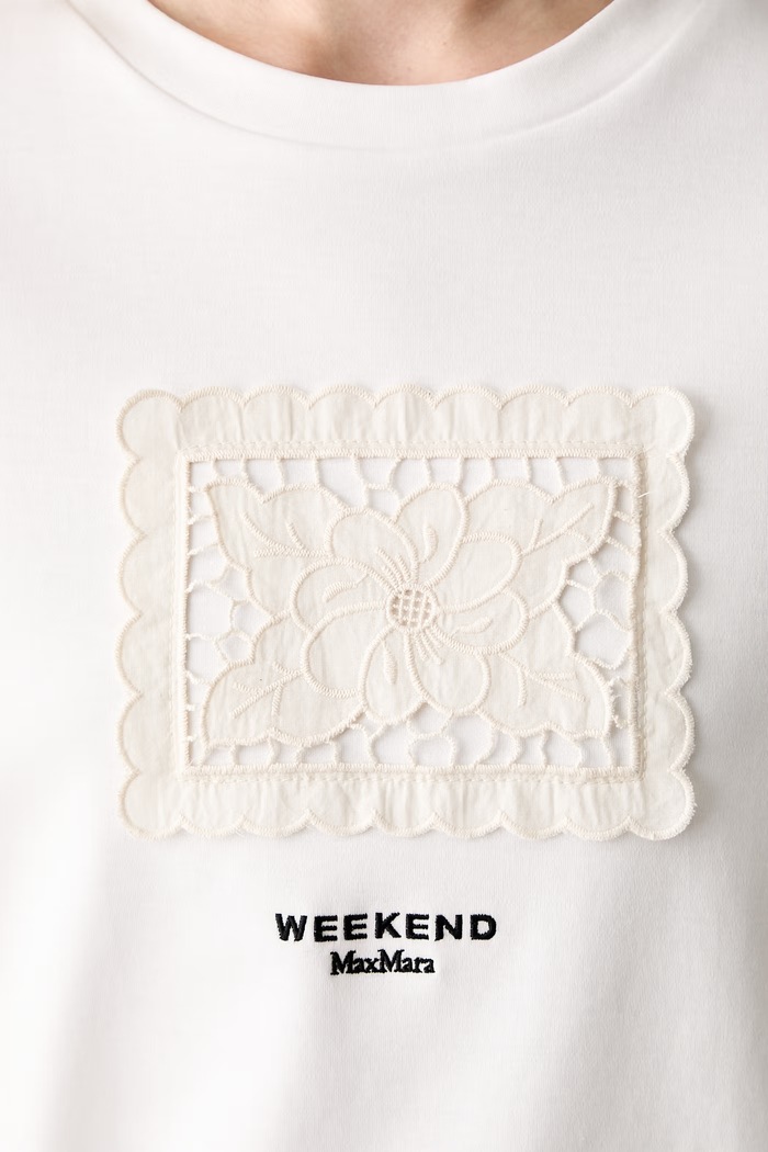 Weekend Max Mara T-shirt damski bawełniany WKDSALA 2625976051600 biały