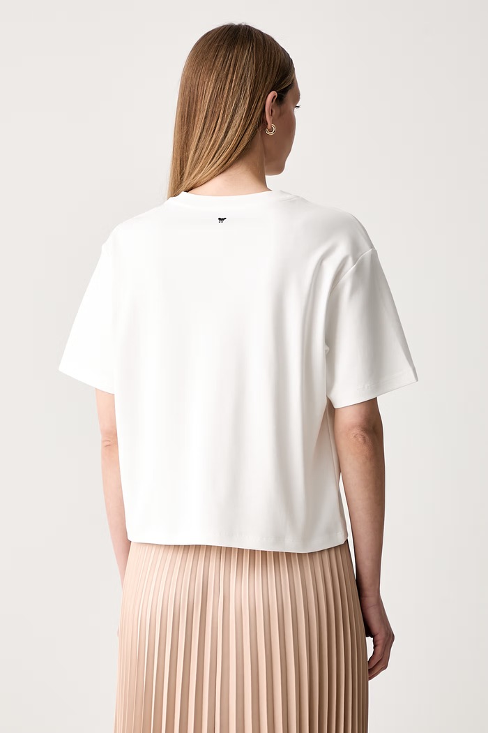 Odzież Weekend Max Mara T-shirt damski bawełniany WKDSALA 2625976051600 biały