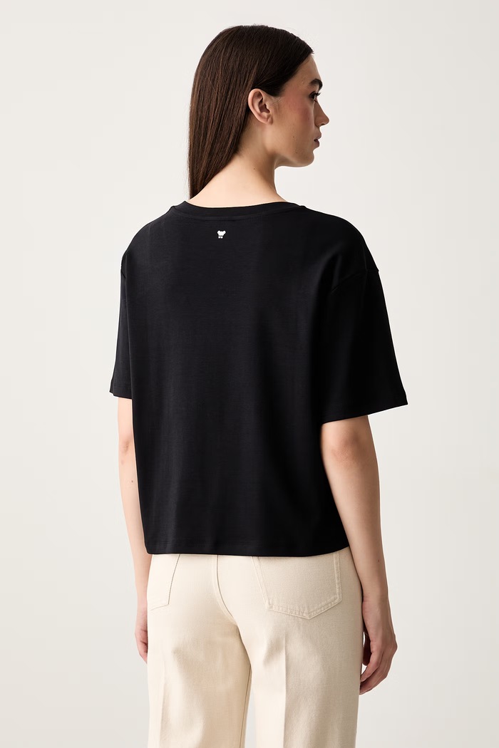 Oblačila Weekend Max Mara kratka majica ženska bombažna WKDSALA 2625976051600 črna
