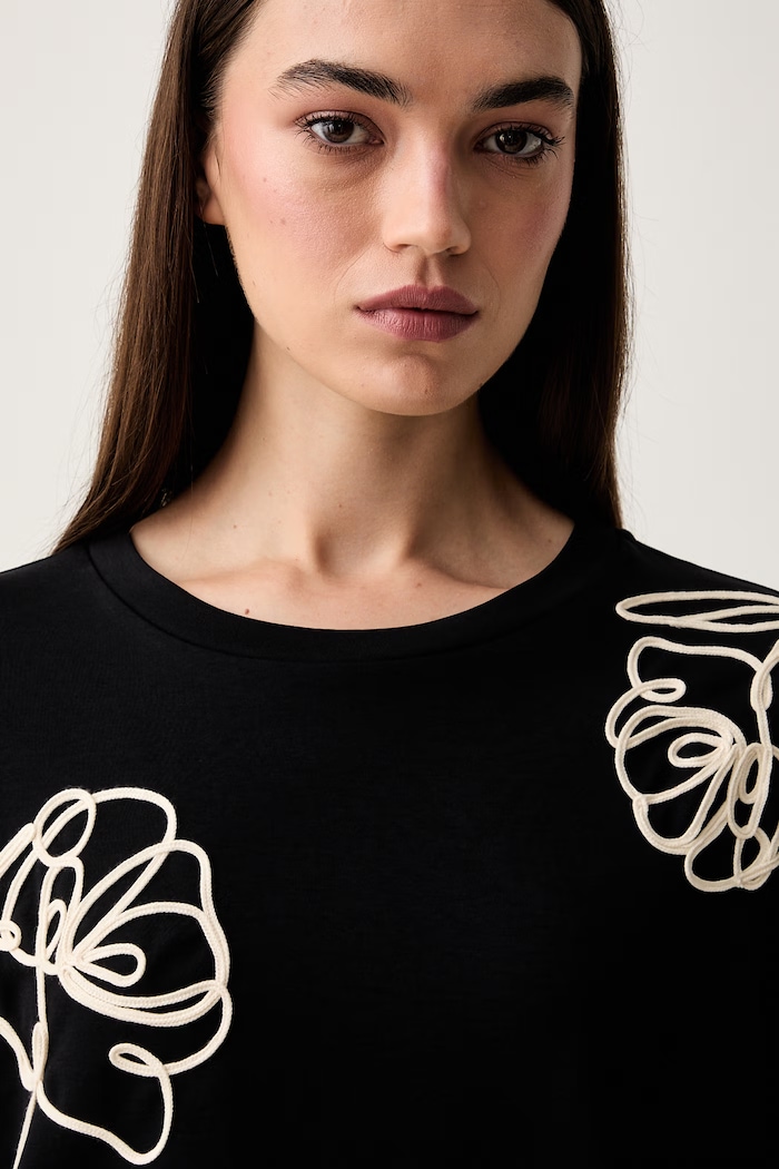 Weekend Max Mara t-shirt γυναικείο βαμβακερό WKDSALA μαύρο 2625976051600