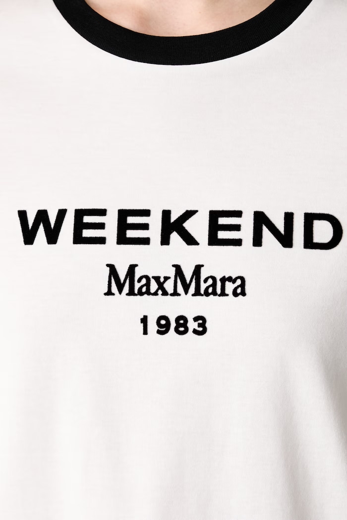 Weekend Max Mara T-shirt damski bawełniany WKDEDISON 2625976041600 biały