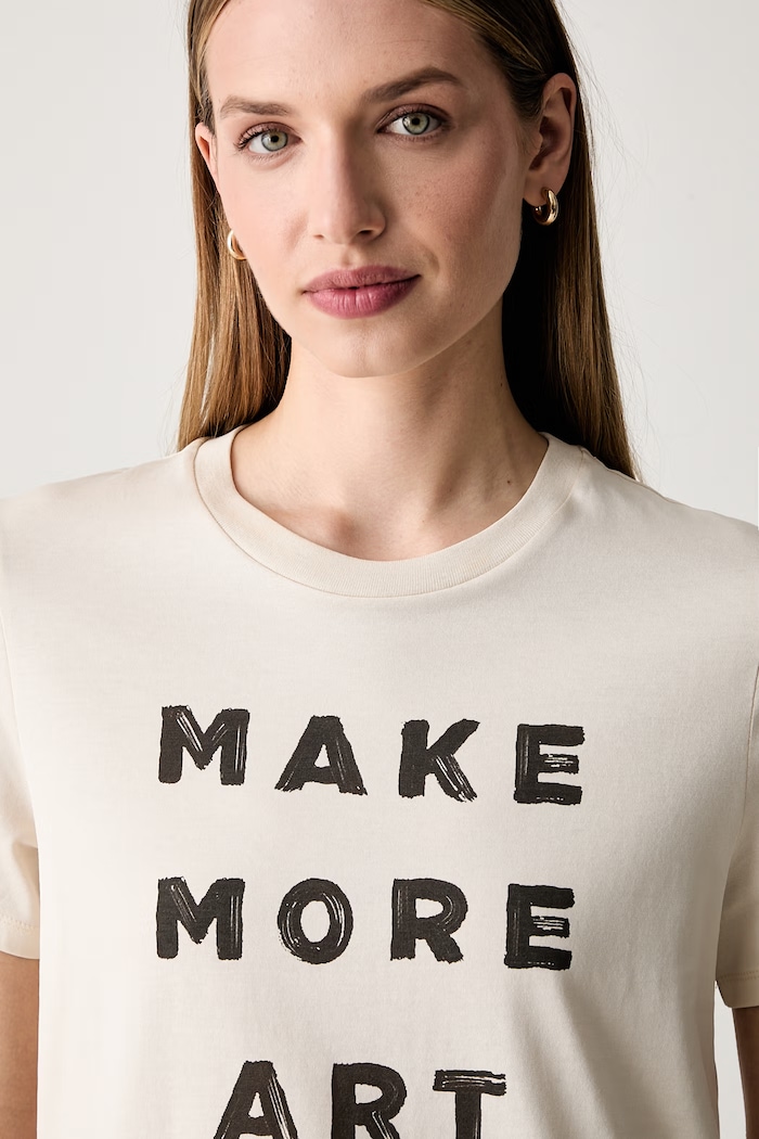 Weekend Max Mara T-shirt damski bawełniany WKDEDISON beżowy 2625976041600