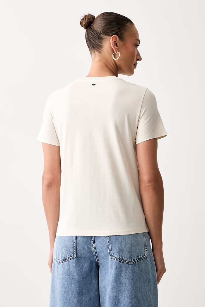 Odzież Weekend Max Mara T-shirt damski bawełniany WKDEDISON 2625976041600 beżowy