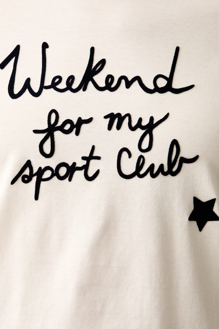 Weekend Max Mara T-shirt damski bawełniany WKDEDISON 2625976041600 beżowy