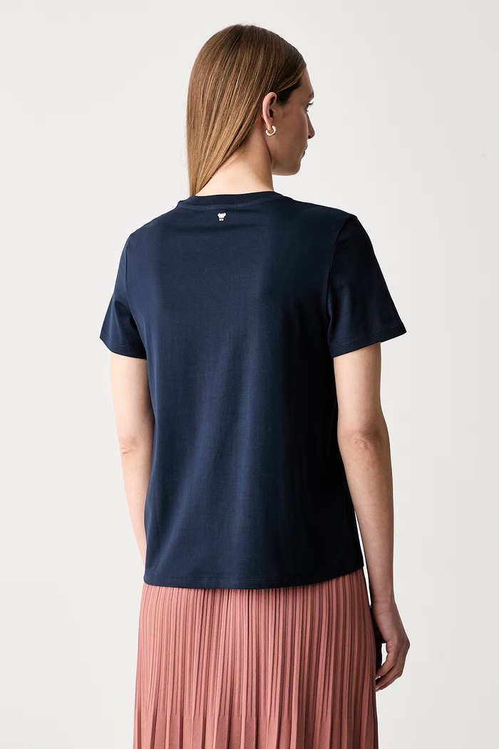 Odzież Weekend Max Mara T-shirt damski bawełniany WKDEDISON 2625976041600 granatowy