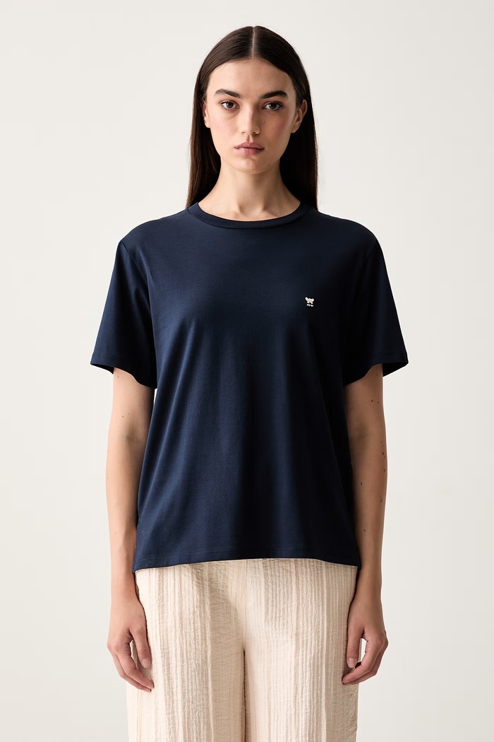 Weekend Max Mara t-shirt da donna in cotone WKDVENACO blu navy 2625976031600