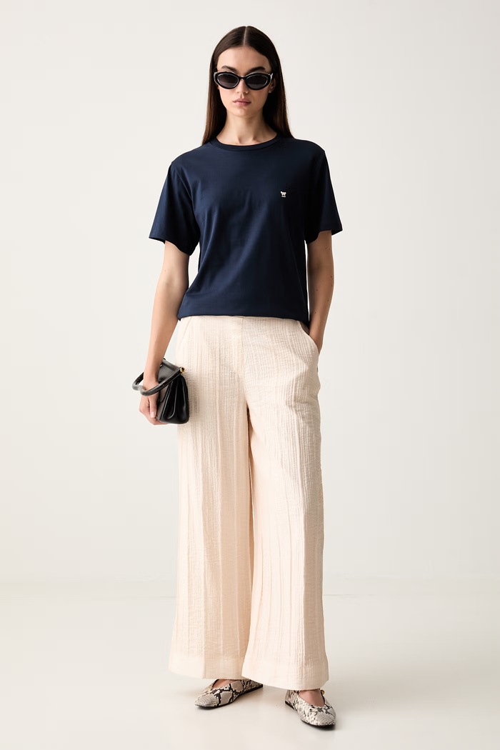 Weekend Max Mara tričko dámské bavlněné WKDVENACO 2625976031600 námořnická modř AW26
