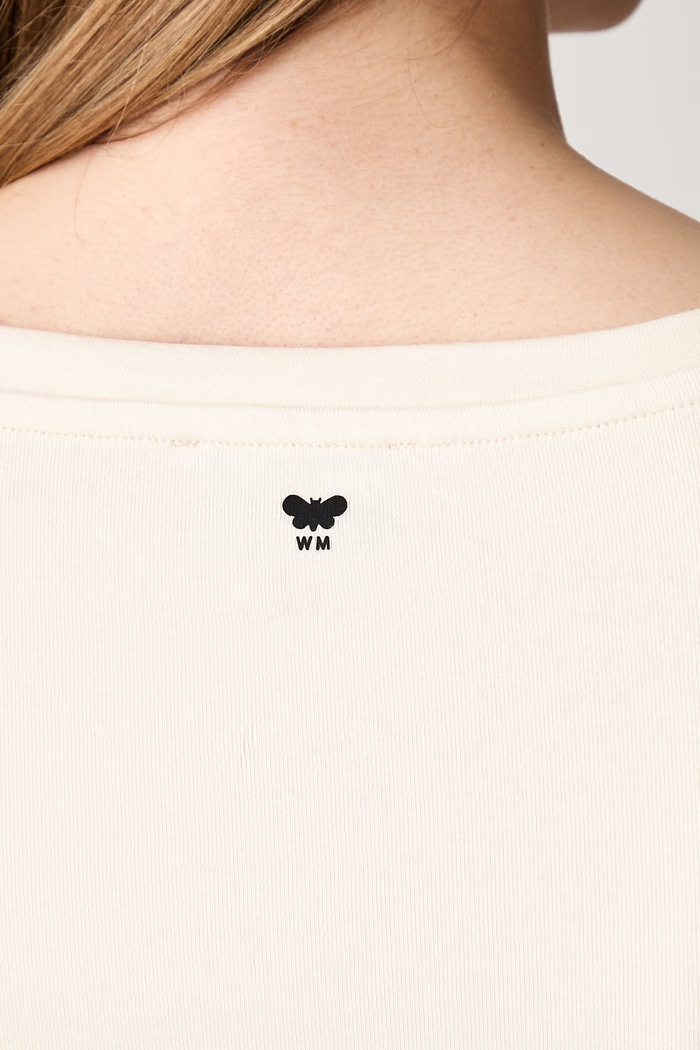 Weekend Max Mara T-shirt basic damski bawełniany z elastanem WKDMULTIJ 2625946031600 beżowy