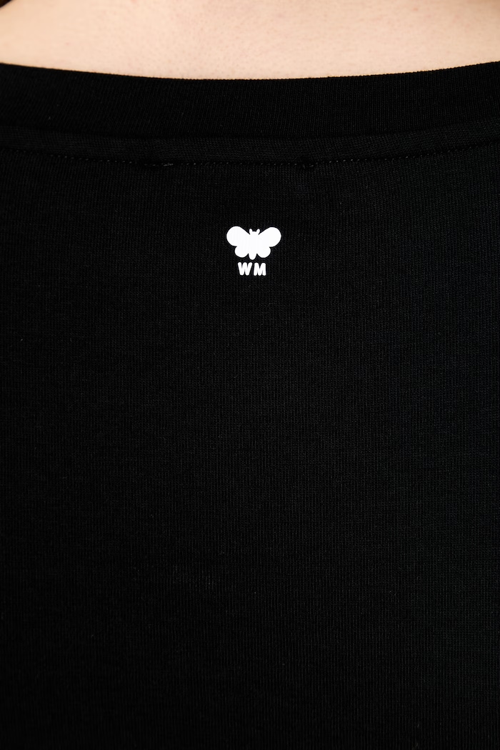 Weekend Max Mara T-shirt basic damski bawełniany z elastanem WKDMULTIJ 2625946031600 czarny