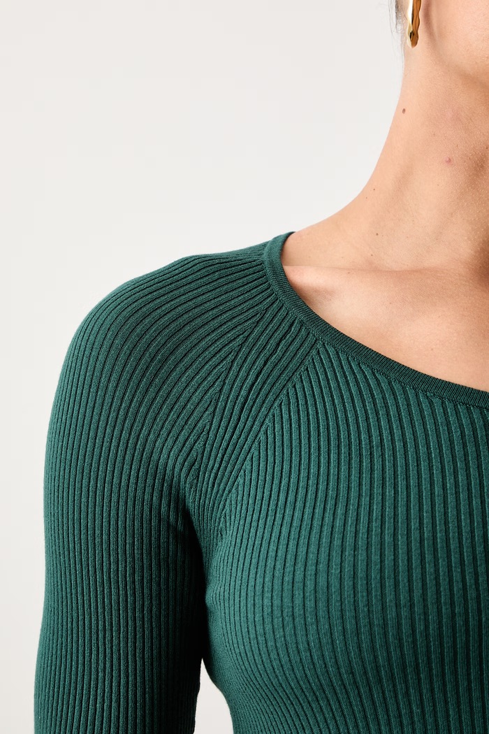Weekend Max Mara T-shirt swetrowy damski z wiskozą WKDTENENTE 2625366091600 zielony