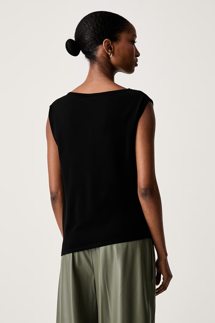 Odzież Weekend Max Mara top damski z wiskozy WKDBELLA 2625366031600 czarny