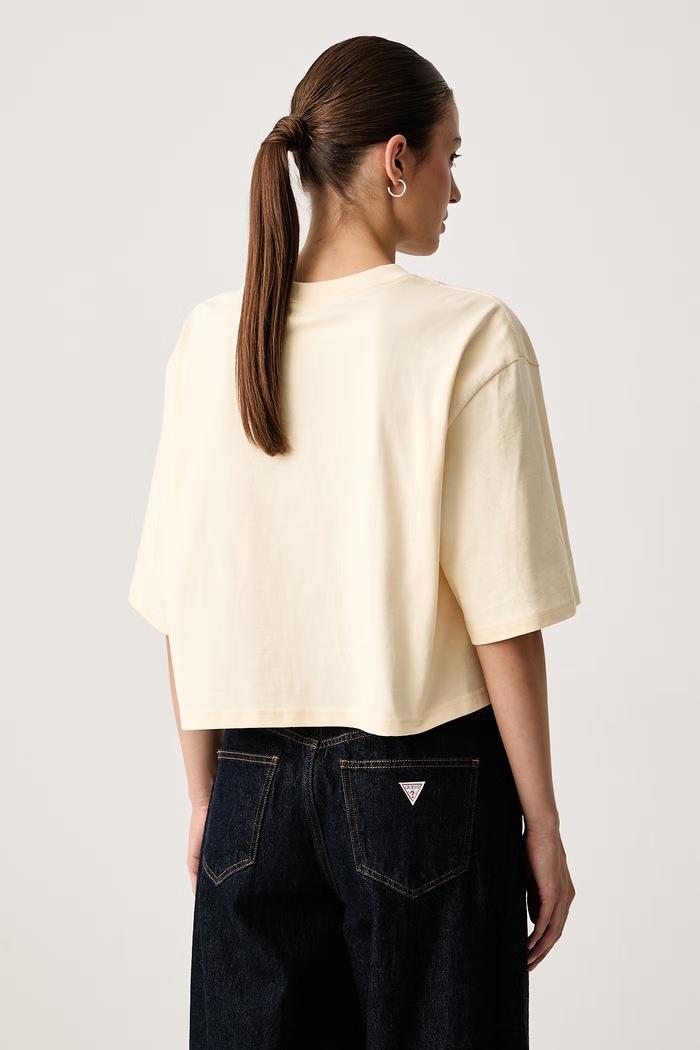 Odzież adidas Originals Crop top damski bawełniany Essentials KR3594 żółty