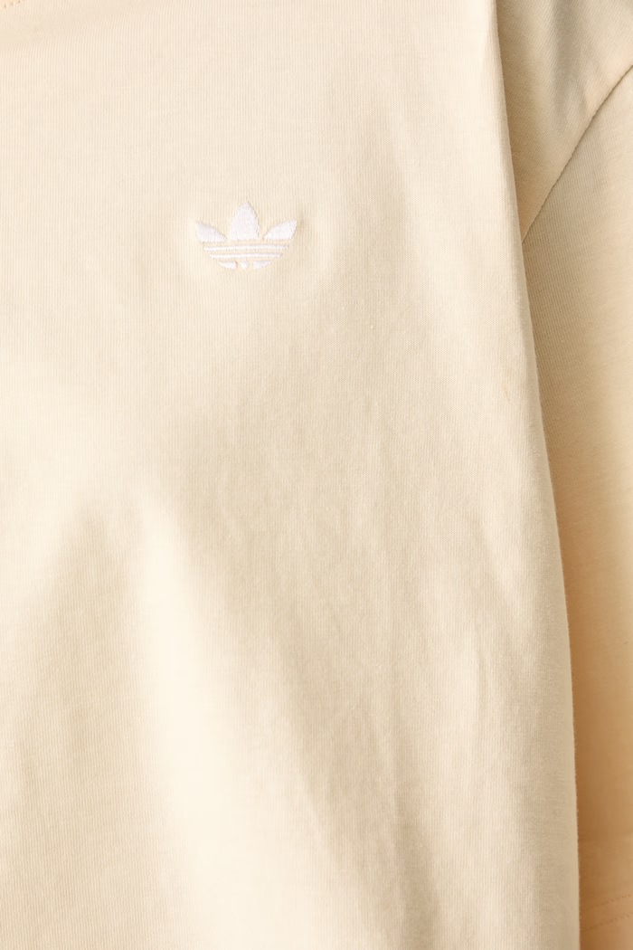 Crop top damski bawełniany Essentials adidas Originals żółty KR3594