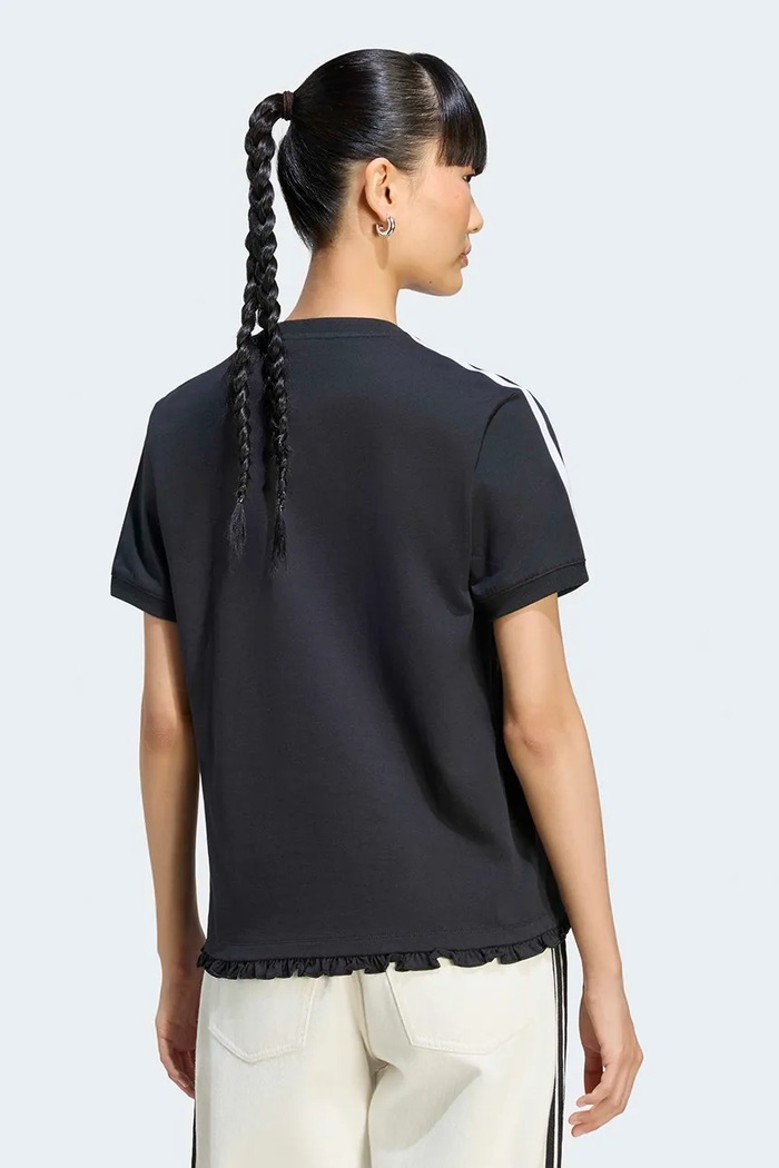 adidas Originals T-shirt damski z bawełną Pleated LG4313 czarny AW26