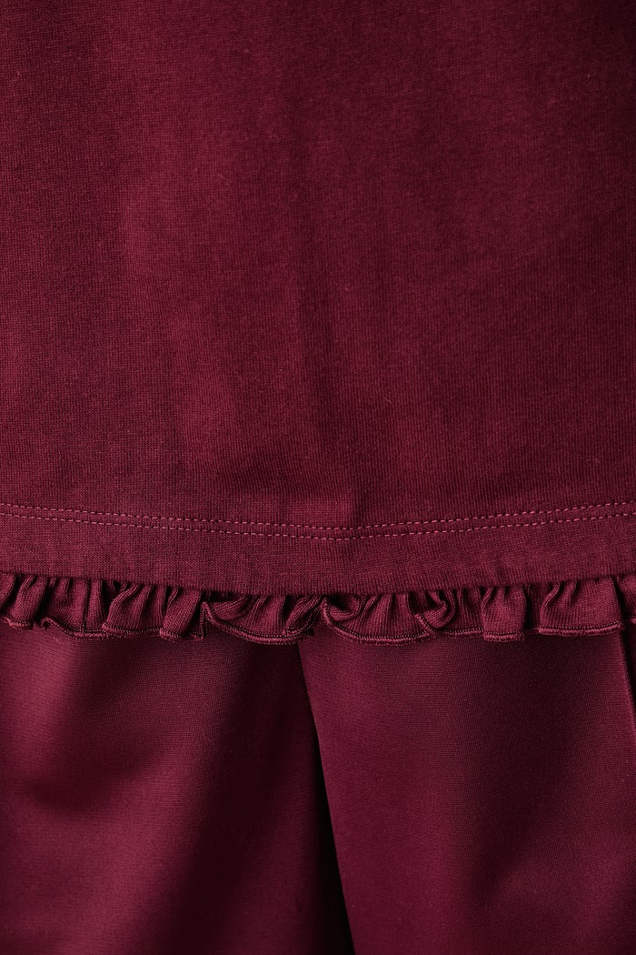 Tricou pentru femei cu bumbac Pleated adidas Originals burgundia LG4311