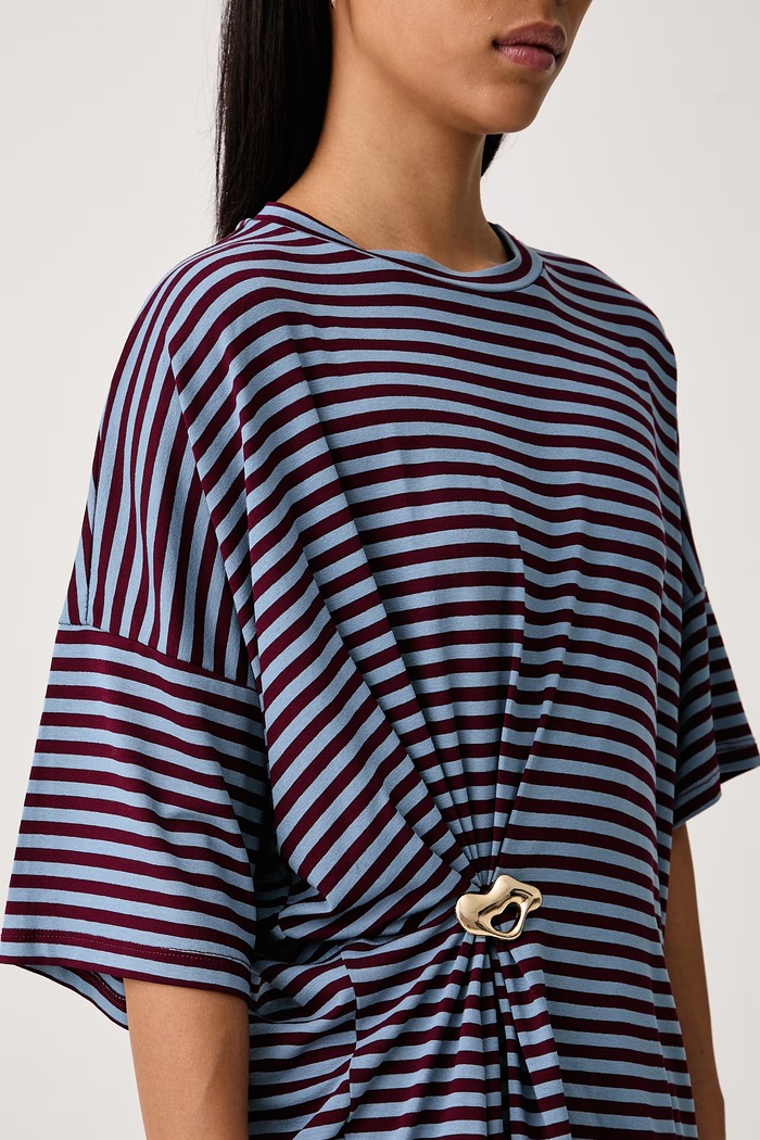 T-shirt damski z wiskozy Kriss Essentiel Antwerp Kriss.K2WN bordowy