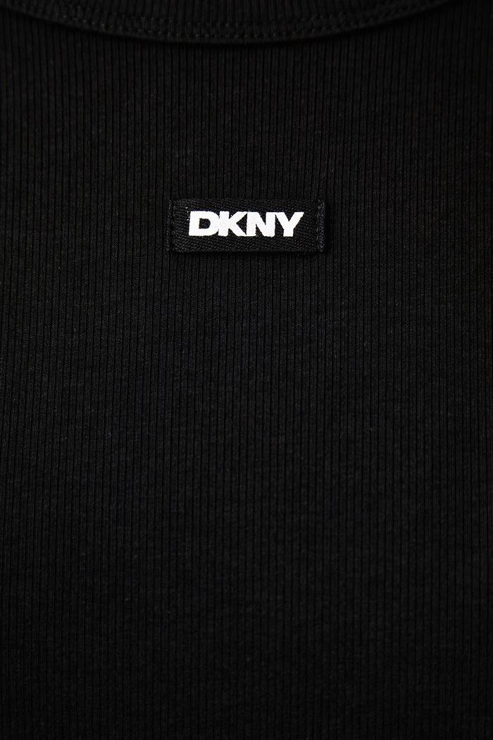 T-shirt lounge damski z bawełną DKNY czarny YI10125
