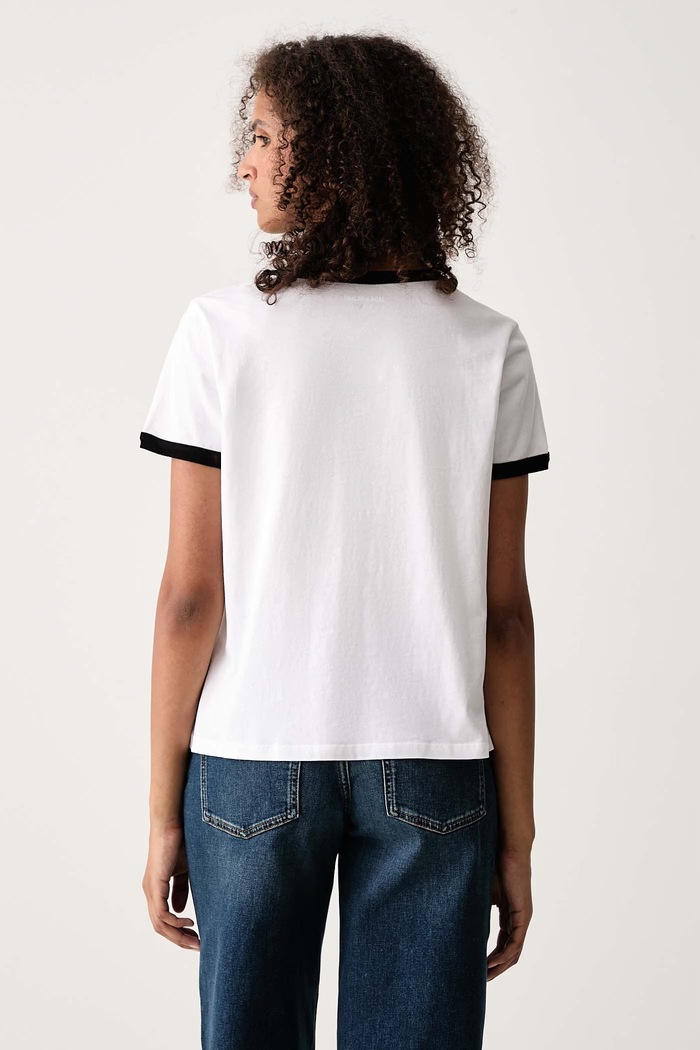 Дрехи Zadig&Voltaire Тениска дамска от памук ALYS JWTS02851 бял