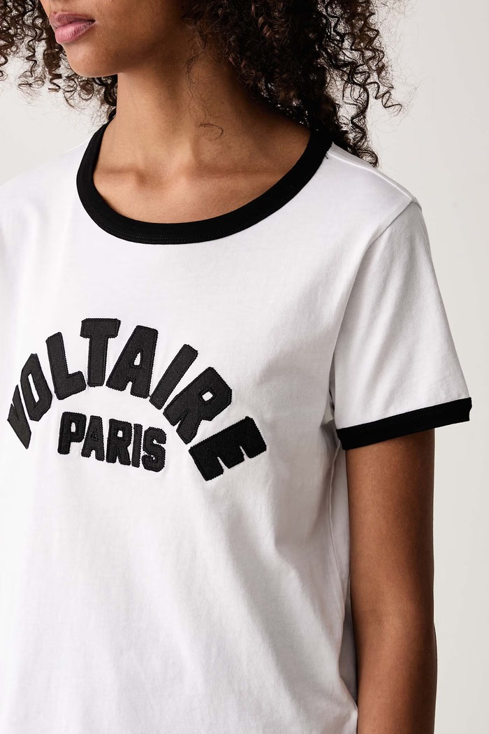 Тениска дамска от памук ALYS Zadig&Voltaire JWTS02851 бял