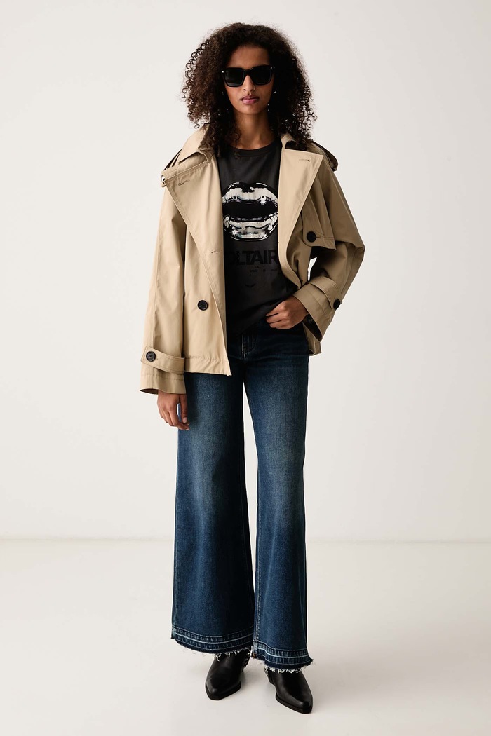 Zadig&Voltaire Kratka majica ženska bombažna TOMMER JWTS02925 črna AW26