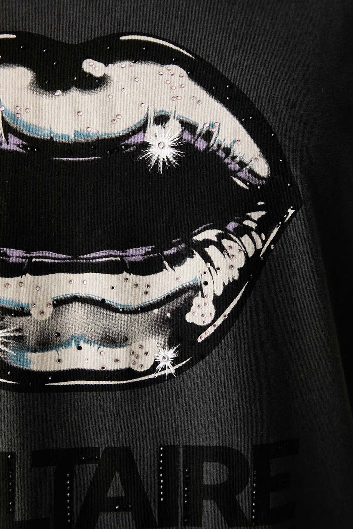 Kratka majica ženska bombažna TOMMER Zadig&Voltaire črna JWTS02925