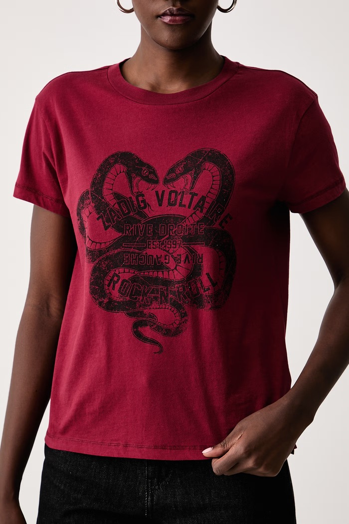 Majica za žene od pamuka WALK Zadig&Voltaire JWTS02928 crvena