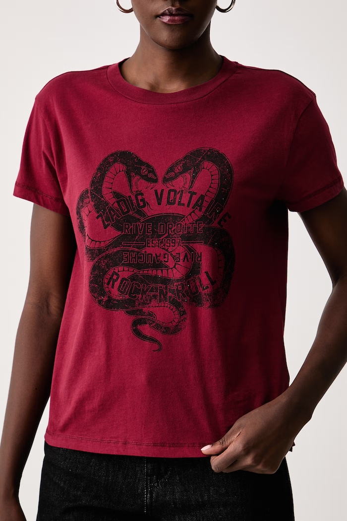 Majica za žene od pamuka WALK Zadig&Voltaire JWTS02928 crvena
