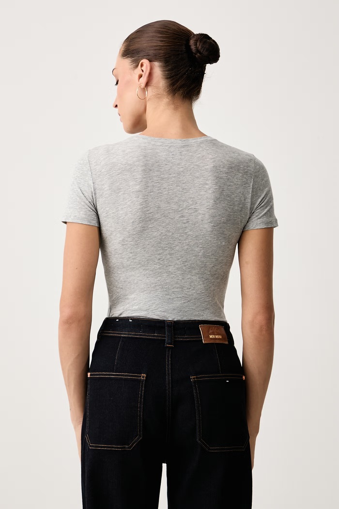 Odzież Polo Ralph Lauren Body damskie z bawełną 4P0832 szary