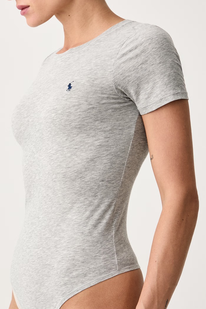 Body damskie z bawełną Polo Ralph Lauren 4P0832 szary