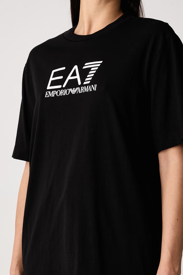 T-shirt damski bawełniany EA7 Emporio Armani AF12503.7W001418 czarny
