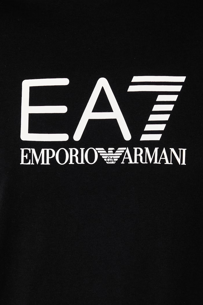 T-shirt damski bawełniany EA7 Emporio Armani czarny AF12503.7W001418