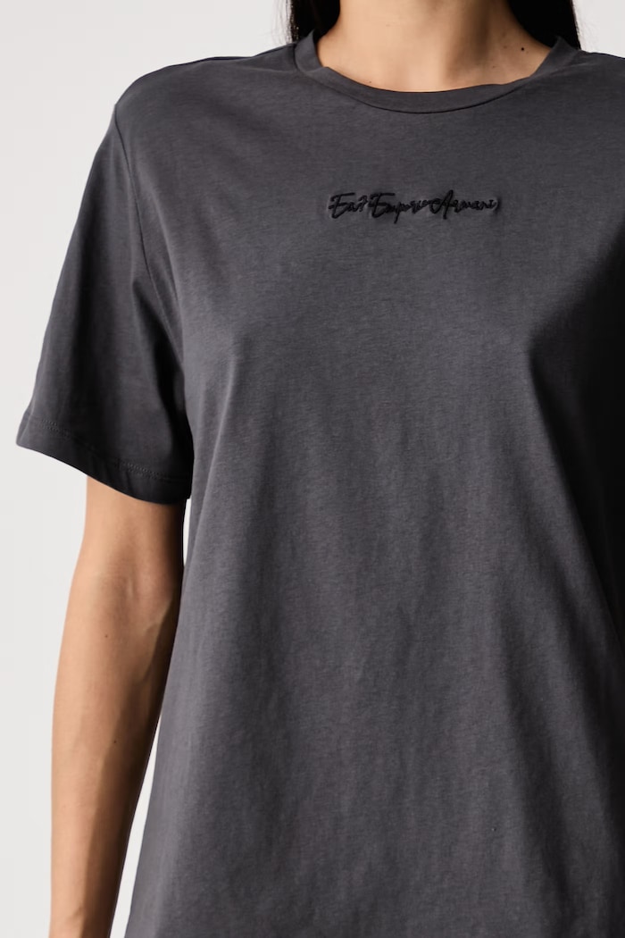 T-shirt damski bawełniany EA7 Emporio Armani AF12503.7W001430 szary