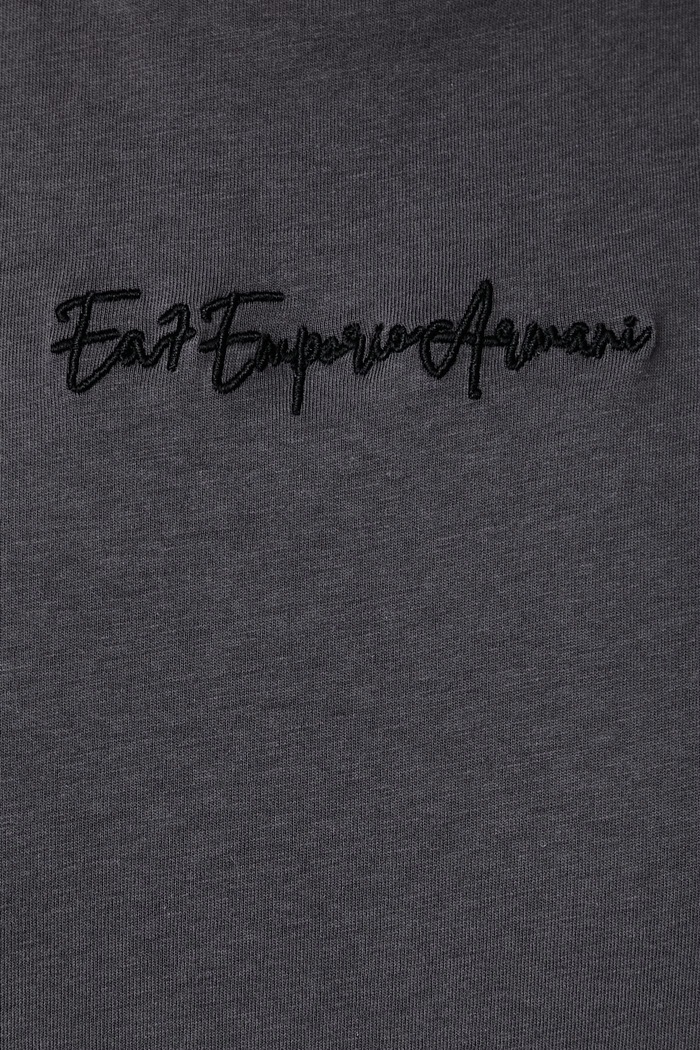 T-shirt damski bawełniany EA7 Emporio Armani szary AF12503.7W001430
