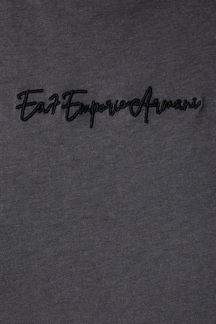 T-shirt damski bawełniany EA7 Emporio Armani szary AF12503.7W001430