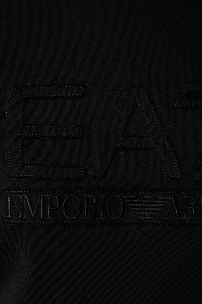 T-shirt damski bawełniany EA7 Emporio Armani czarny AF21636.7W001565