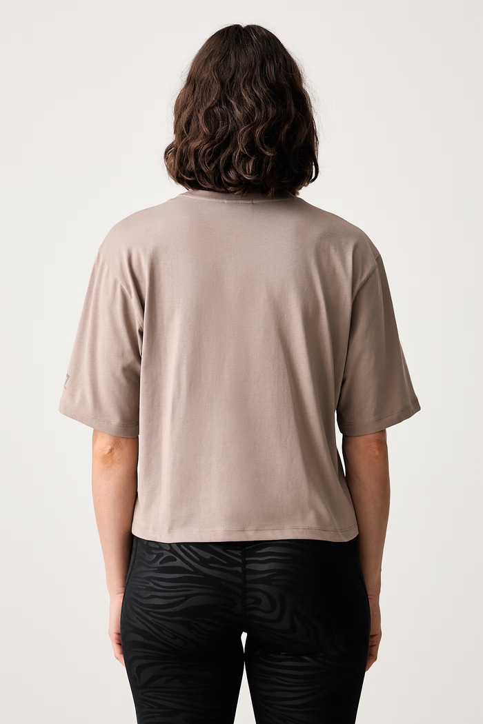 Odzież EA7 Emporio Armani T-shirt treningowy damski bawełniany AF21060.7W001345 brązowy