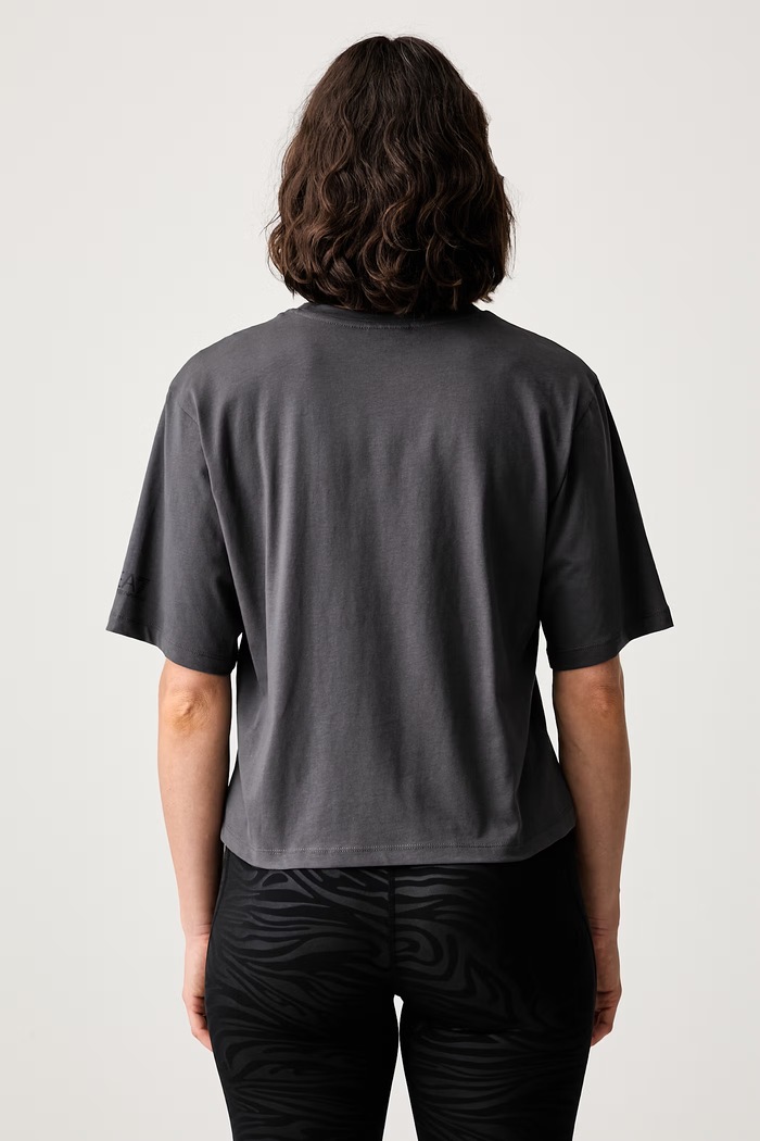 Odzież EA7 Emporio Armani T-shirt treningowy damski bawełniany AF21060.7W001345 szary