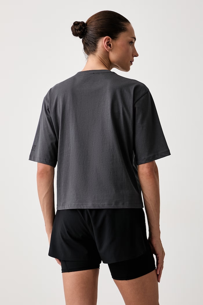 Odzież EA7 Emporio Armani T-shirt treningowy damski bawełniany AF21060.7W001345 szary