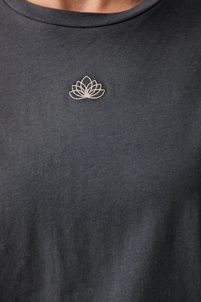 EA7 Emporio Armani T-shirt treningowy damski bawełniany AF21060.7W001345 szary
