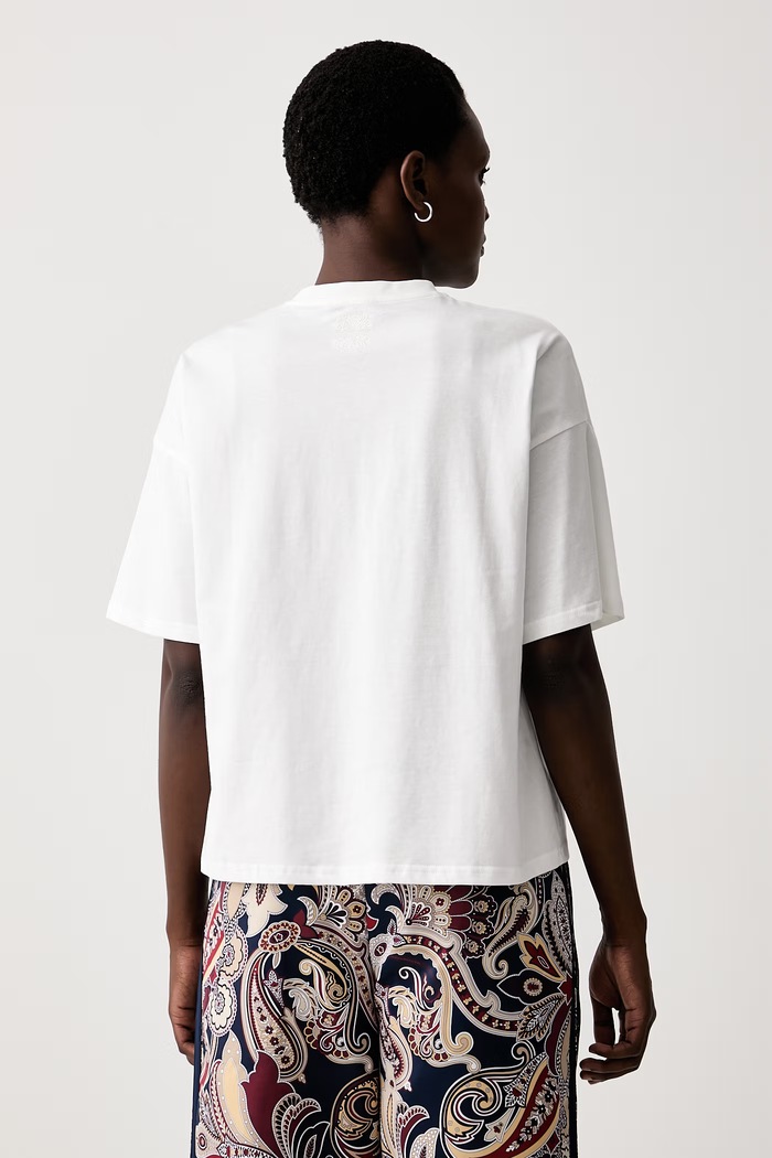 Odzież Never Fully Dressed T-shirt damski bawełniany NFDTO3521 biały