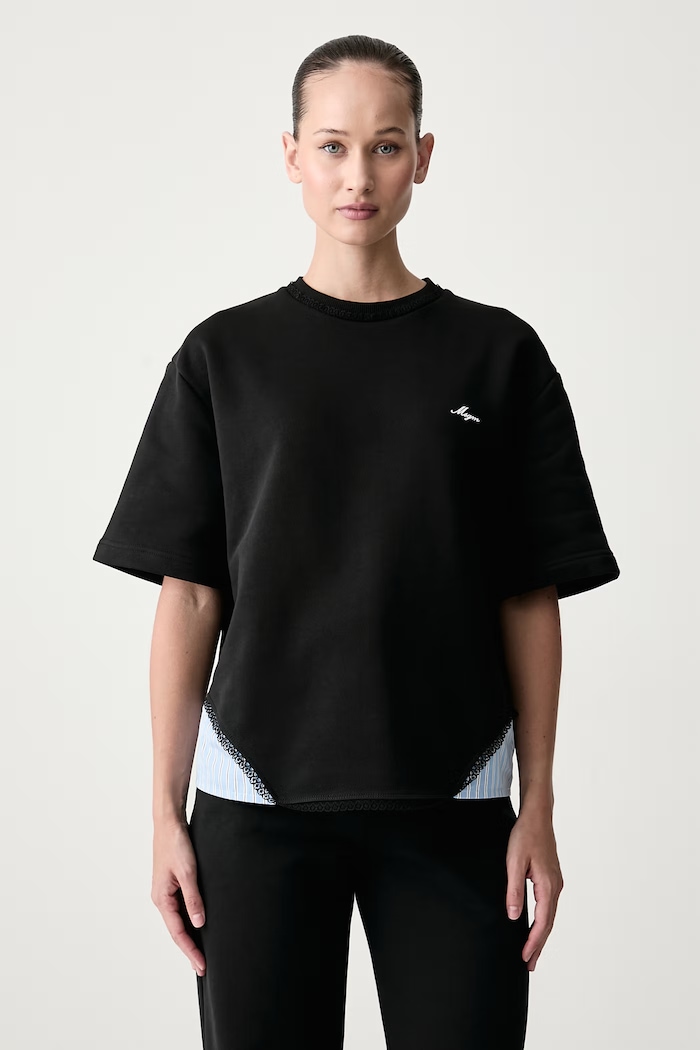 MSGM T-shirt γυναικείο βαμβακερό μαύρο 4141MDM114.267799