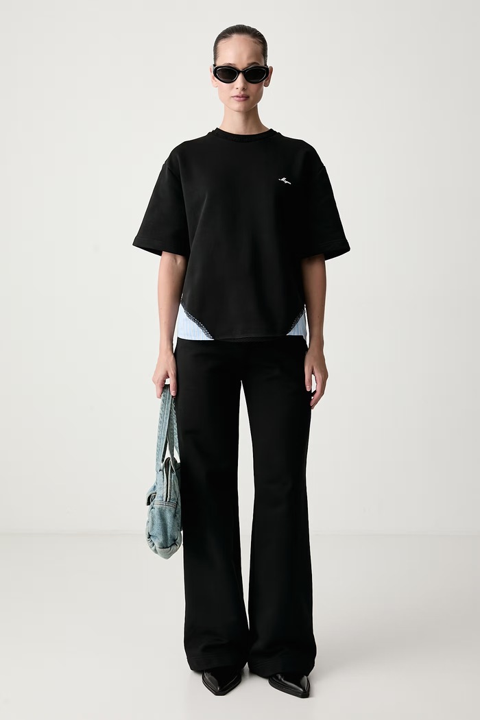 MSGM T-shirt γυναικείο βαμβακερό 4141MDM114.267799 μαύρο AW26