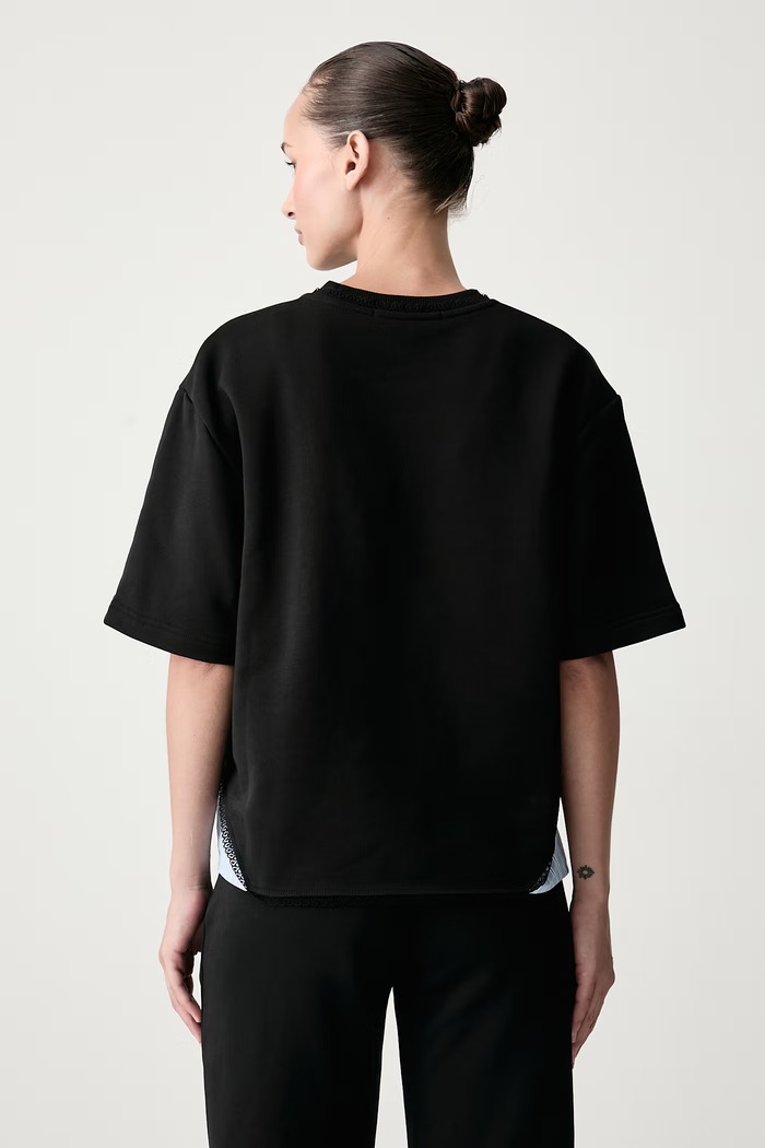 Ρούχα MSGM T-shirt γυναικείο βαμβακερό 4141MDM114.267799 μαύρο