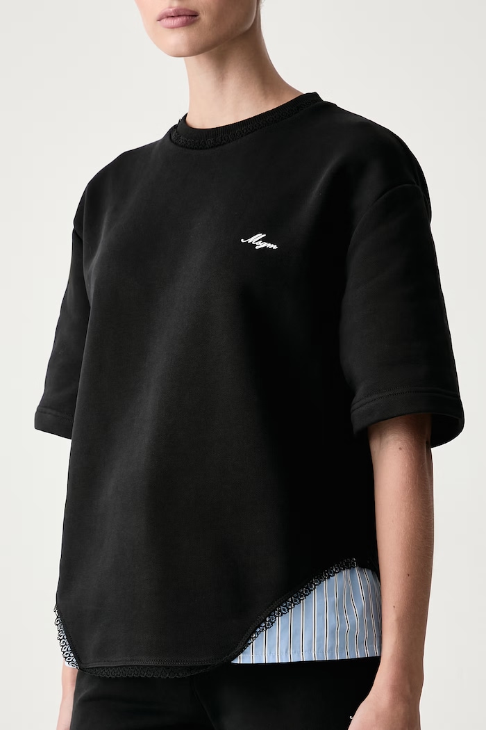 T-shirt γυναικείο βαμβακερό MSGM 4141MDM114.267799 μαύρο