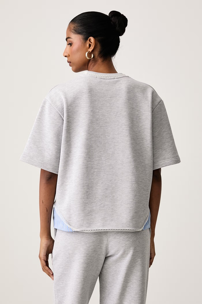 MSGM T-shirt γυναικείο με βαμβάκι 4141MDM114.267781 γκρί AW26
