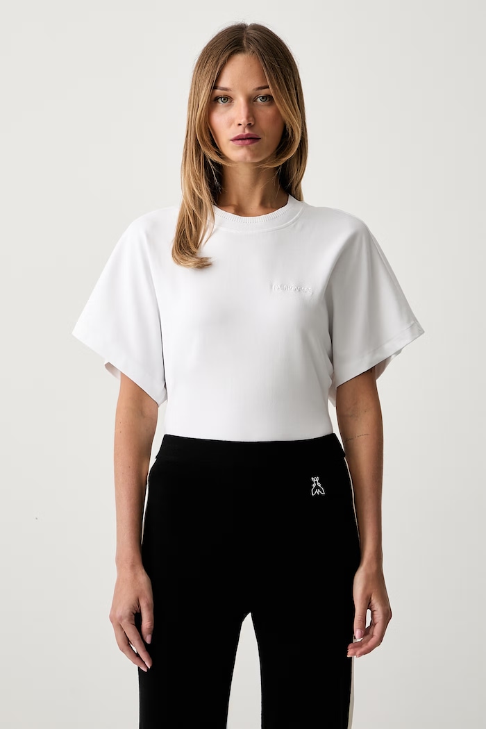 Patrizia Pepe T-shirt damski bawełniany biały 8M0113.J0053