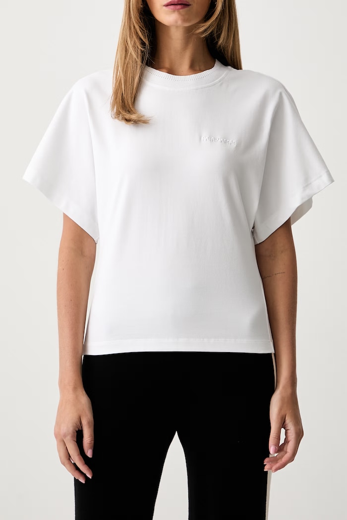 Patrizia Pepe T-shirt damski bawełniany 8M0113.J0053 biały